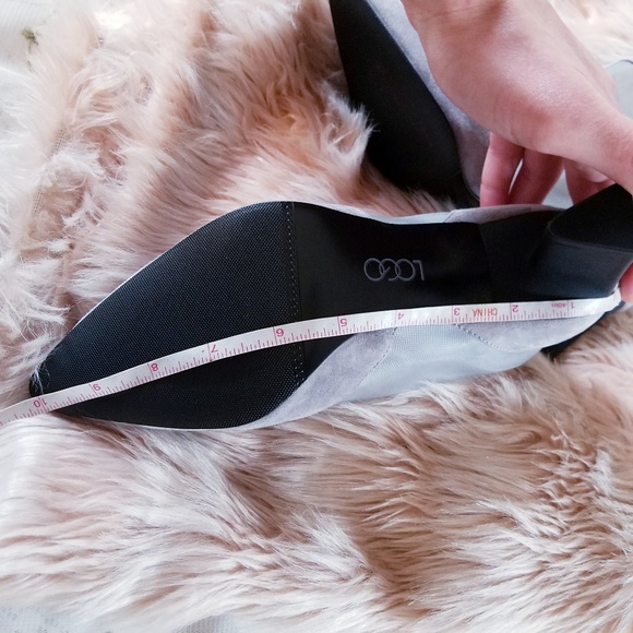 NWOT LOGO Suede + Mesh Grey Ankle Boots w Heels - Picture 8 of 8